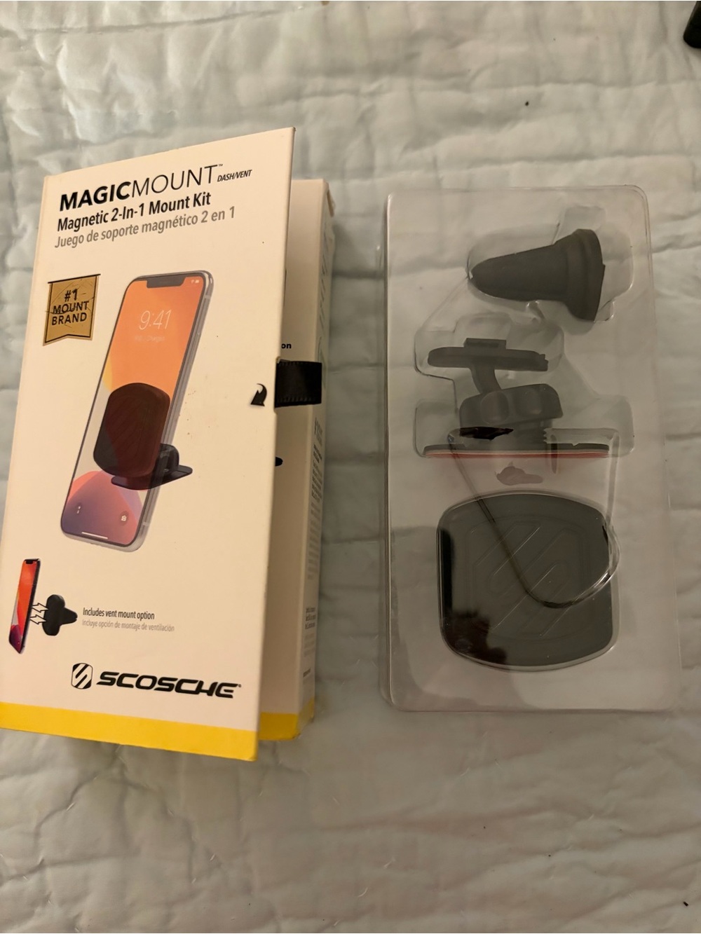 Scosche MagicMount Magnetic 2-in-1 Car Phone Mount - Black
